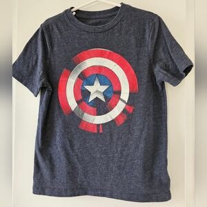 szS GAP Kids Marvel Captain America Tee‎ Vintage Graphic Retro Disney Avengers